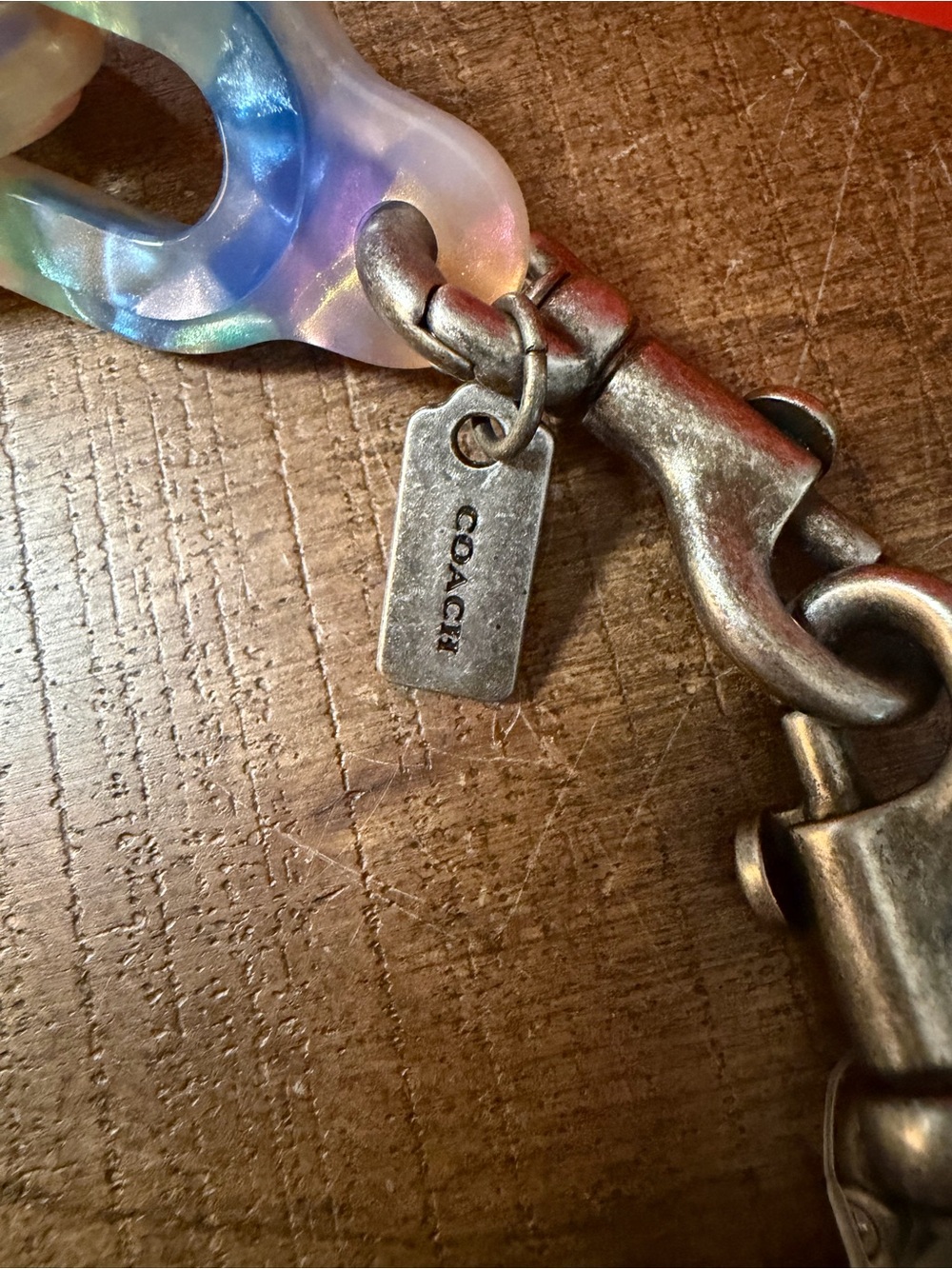 Coach Multicolor Chain Link Resin Strap (NWT) - Picture 4 of 7